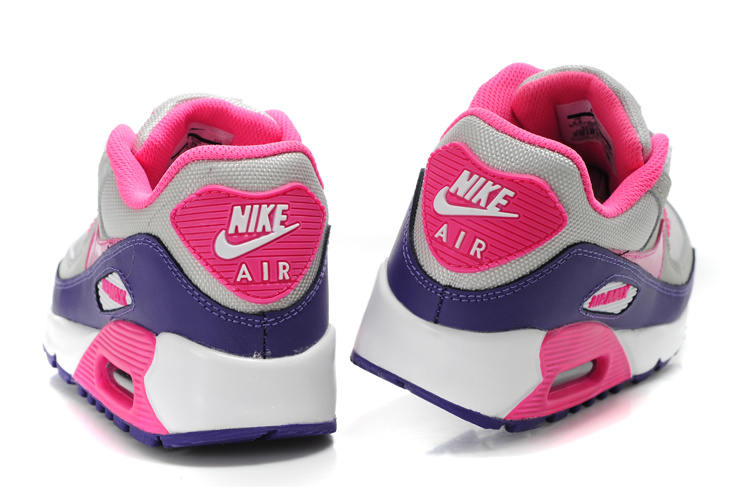Nike Air Max 90 Women's Shoes Grey Pink Purple_1